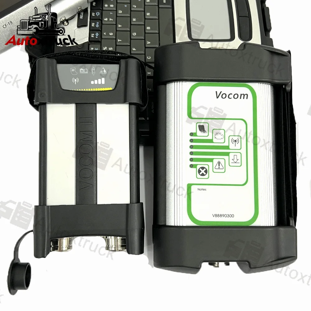 

For VOCOM 1 VOCOM 2 Interface Truck Excavator Diagnostic Tool for Volvo/UD/Mack Arla Heavy duty scanner CF19 Laptop