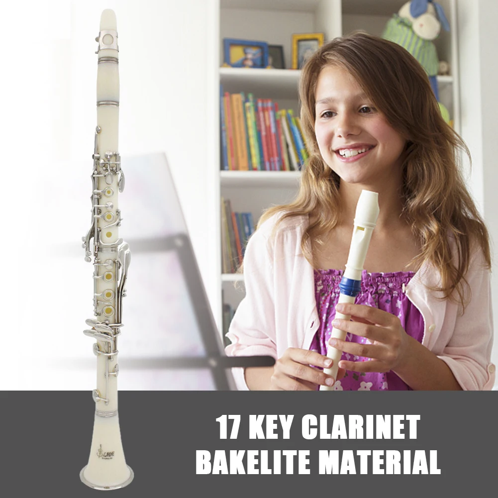 Bb Clarinet 17 Keys Bakelite Wooden Professional Woodwind Instrument Tenor Clarinet With Box Reed Musical Instrument Parts ﻿