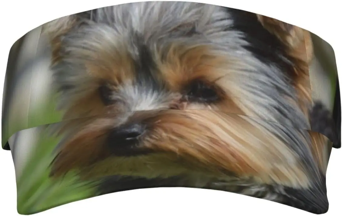 골프 테니스용 스포츠 썬 바이저 모자, 요키 강아지, 여름 태양 모자