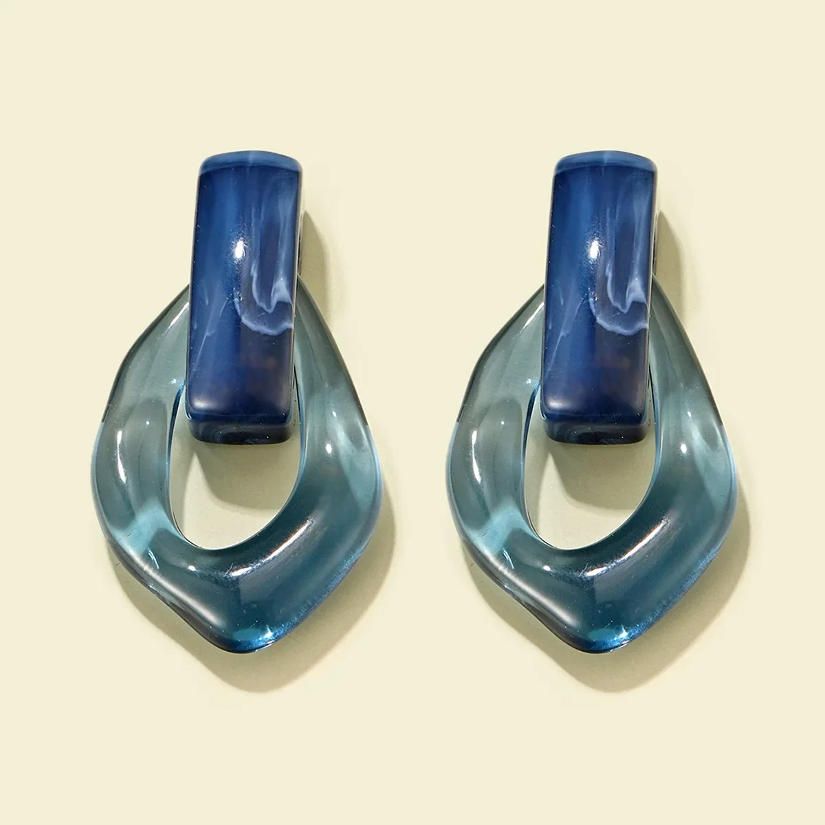 Colorful Acrylic Candy Crystal Hoop Earrings - 50mm/65mm, Resin Rhinestone Dangle, Party Jewelry For Women - View #3