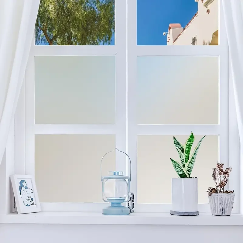 Window Film Window film frosted glass privacy film glue-free bathroom static sticker sunshade heat insulation home wall sticker