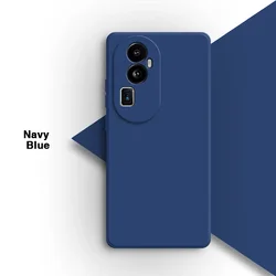 Candy Color Soft Liquid Silicone Back Case with Camera Protection for OPPO Reno10 (China) (Navy Blue)
