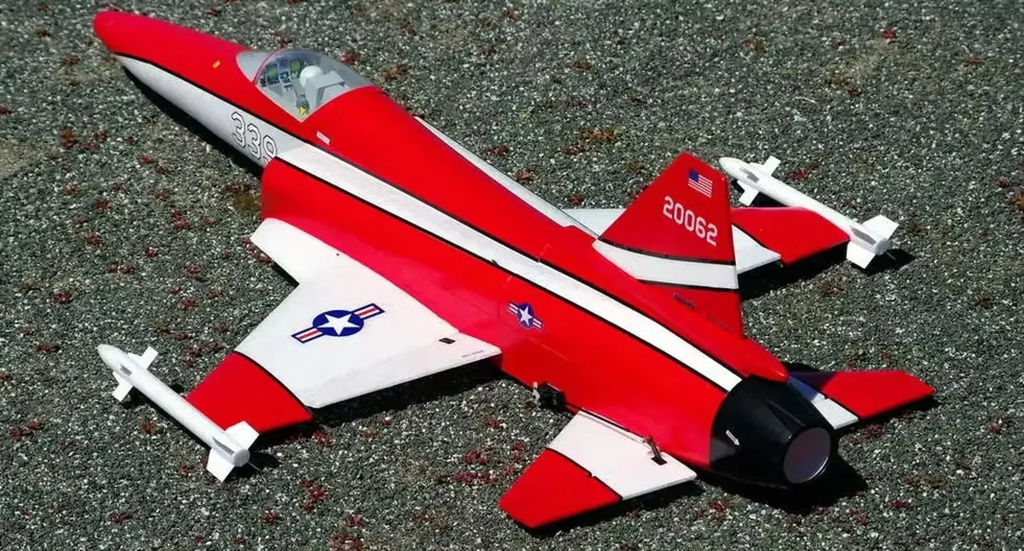 Qtmodel Remote Control  Airplane F20 Tiger Shark 50 Channel Duct Real Machine Toys Kit Empty Machine boy Xmas Birthday kids Gift 6
