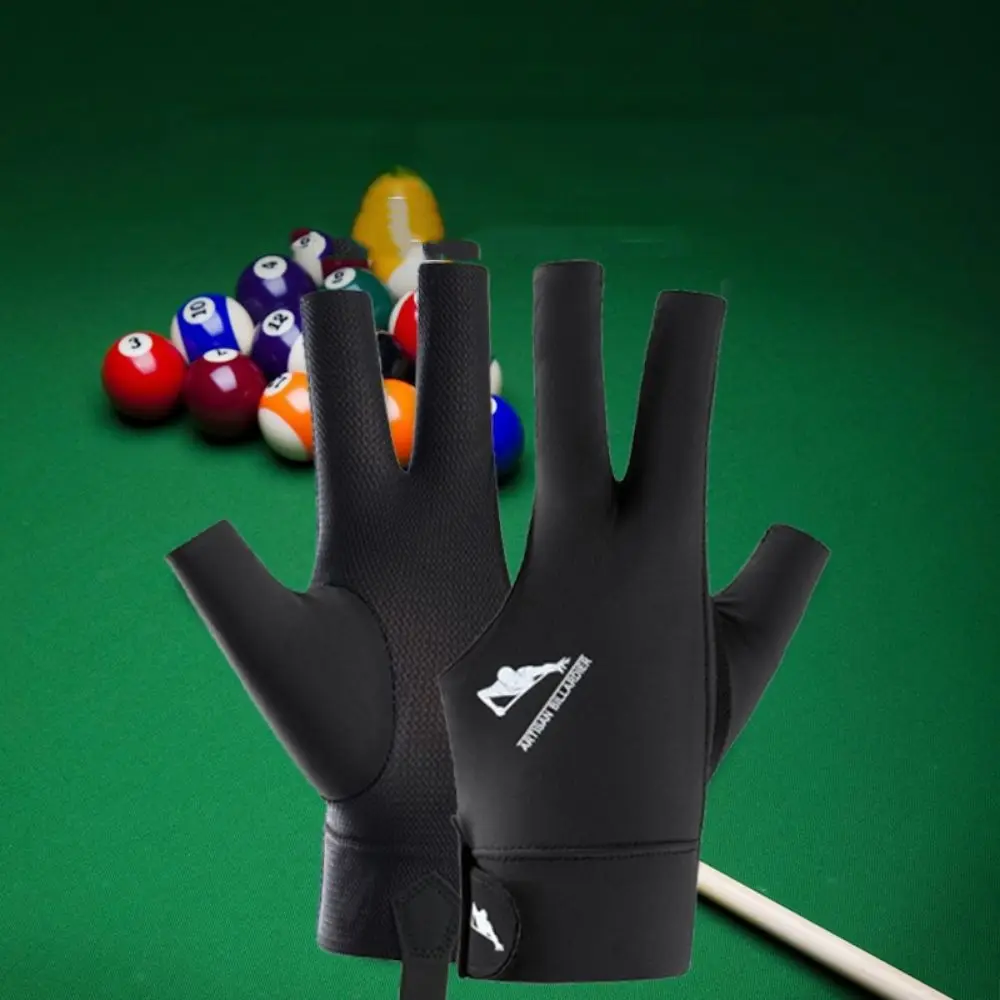 

Anti-sweat Billiards Gloves Non-slip Wear-resistant Open 3 Fingers Gloves High Elastic Professional 3 Fingers Billiard Glove