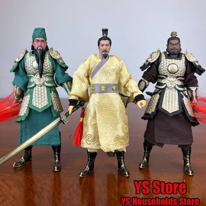 

1/12 Chinese Classic Romance of the Three Kingdoms Zhao Yun Liu Bei Guan Yu Zhang Fei Model Dolls 6" Fans Collectible DIY Toys