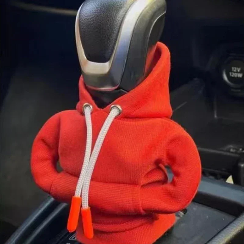 Fleece Car Shift Knob Cover Hoodie for Manual Automatic Vehicles