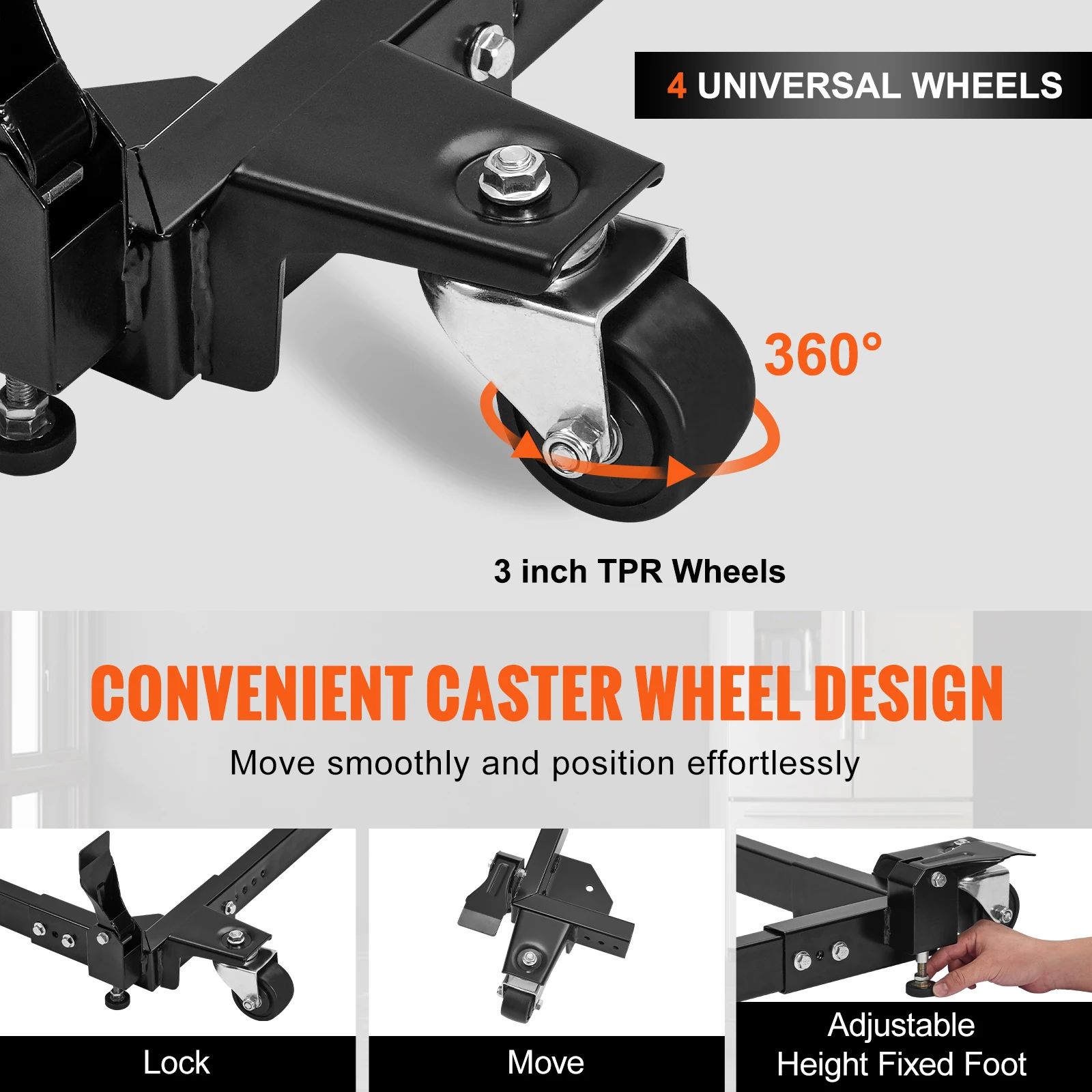 Mobile Washing Machine Stand with Wheels Adjustable Bracket