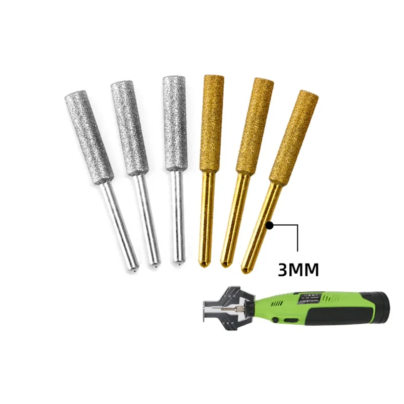 Description Picture 5 of itemTool Files Diamond Coated Cylindrical Burr 4/4.8/5.5mm Chainsaw Sharpener Stone File Chain Saw Sharpening Carving Grinding Tools