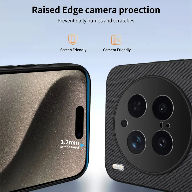 Carbon Fibre MagSafe Wireless Charging Phone Case with Lens Camera Protection and Hard Cover