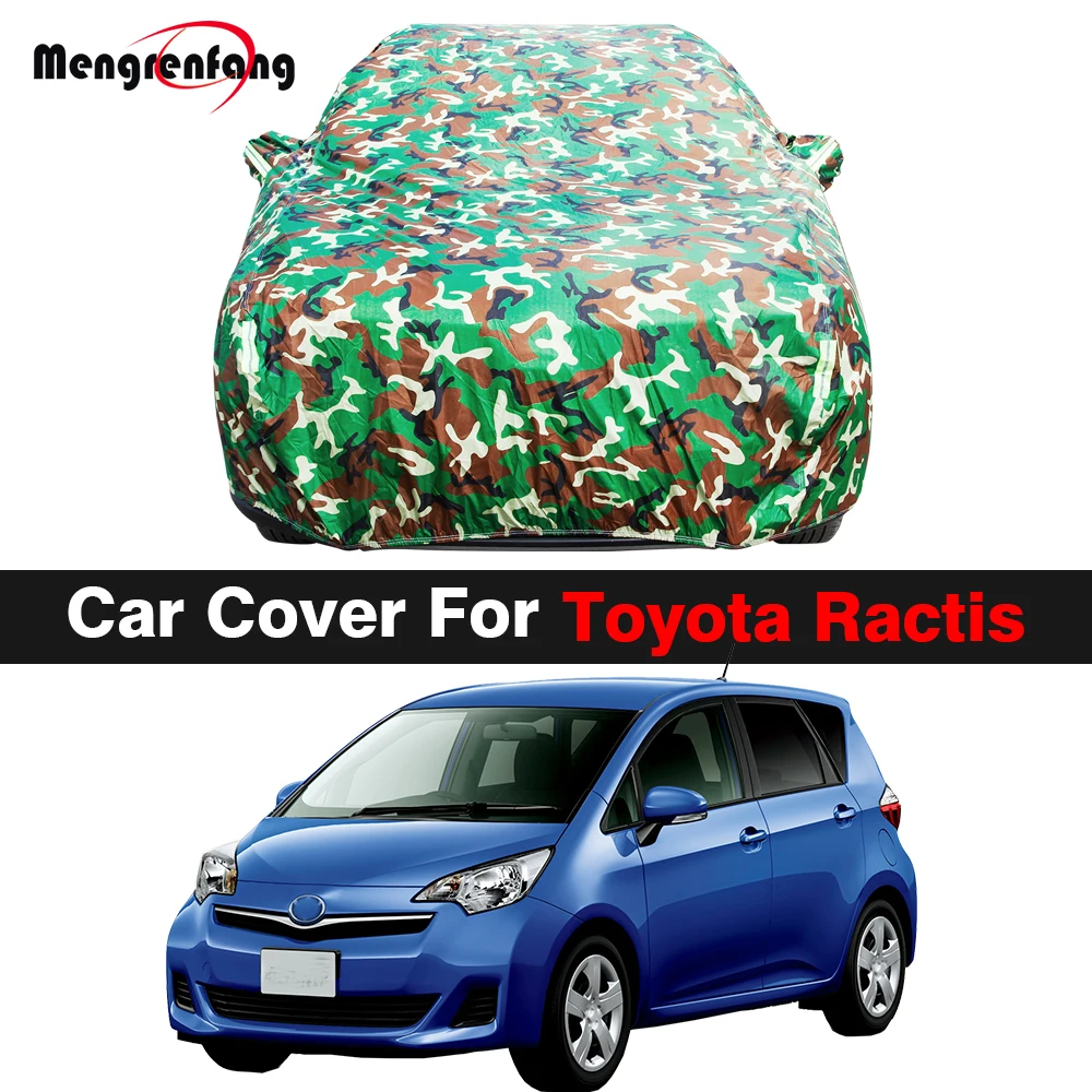 

Camouflage Waterproof Car Cover Auto Outdoor Sun Shade Anti-UV Snow Rain Dust Protect Cover For Toyota Ractis 2005-2022