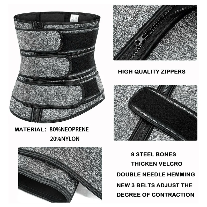 Waist Trimmer Waist Trainer Belly Slimming Belt Corset Sweat Belt For Weight Loss Fitness Workout Sport 2