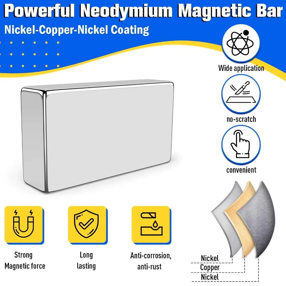 Super Powerful Neodymium Block Magnets - Strong Permanent Magnets