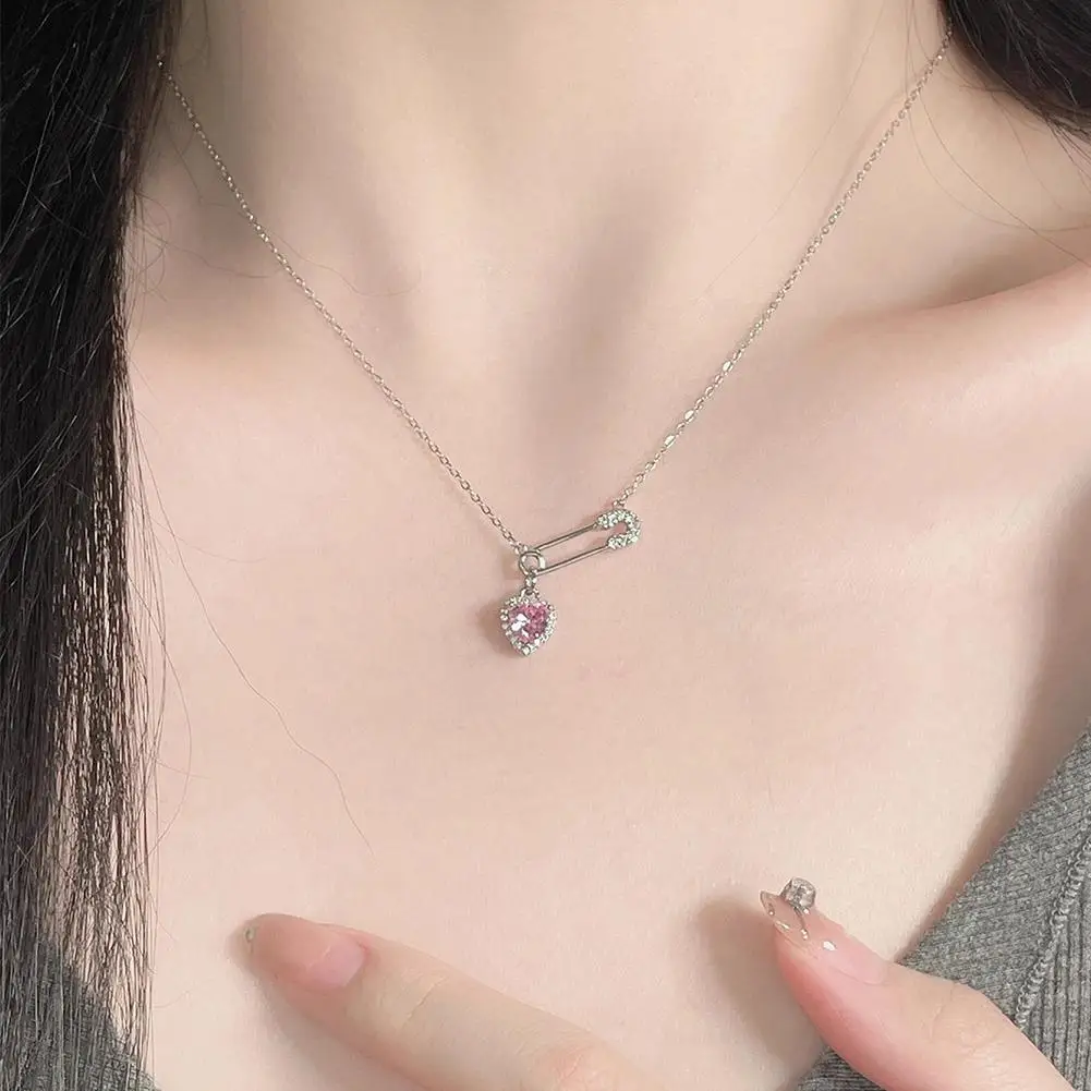 Safety Pin Clip Love Pendant Necklace For Women Hollow Tassel Collarbone Chains Choker Women's Necklace Fashion Jewelry D8R4 15 Seec2da4eb1844463a3eade8b84c41d6cl
