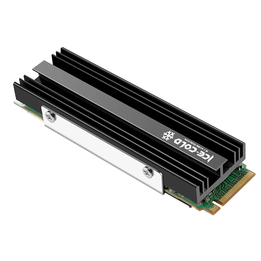 M.2 NGFF NVME 2280 SSD 히트싱크, PS5 데스크탑 PC용 실리콘 열전달 패드 포함