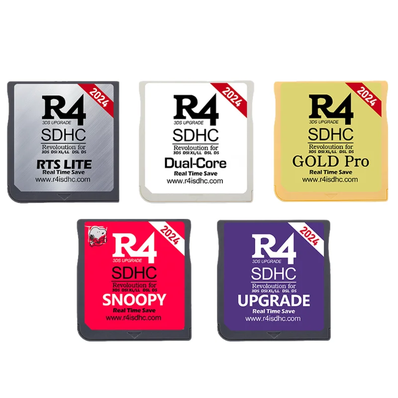 2024 Nuovo Adattatore Per Scheda R4 64G/32G Tf Card 2024 Nuova Versione R4I Sdhc Viola Argento Oro Bianco Rosso Card Nds Game Collection Card