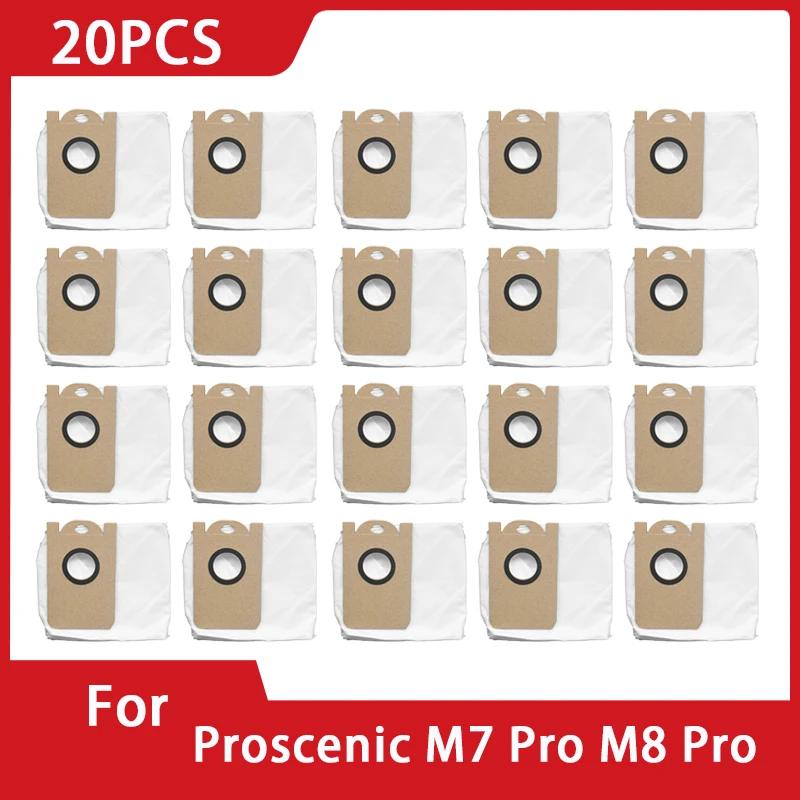 For Proscenic M7 Pro M8 Pro Dust Bag Accessories Robot Vacuum Cleaner Dust collection bag Large capacity 2.5L Cloth Bags air purifier hepa air purifier uv c 5 in 1 extra large room air purifier for viruses bacteria allergens dust germs whit