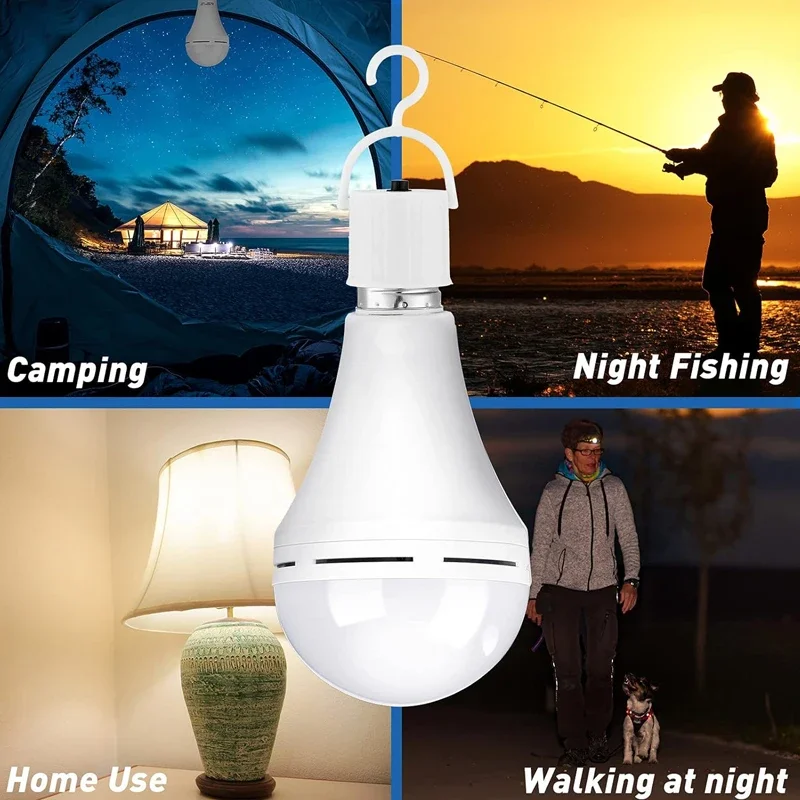 7W/9W/12W/15W Emergency Light Bulb LED Handheld Hanging Energy-Saving Portable Household Tent Fishing Lighting