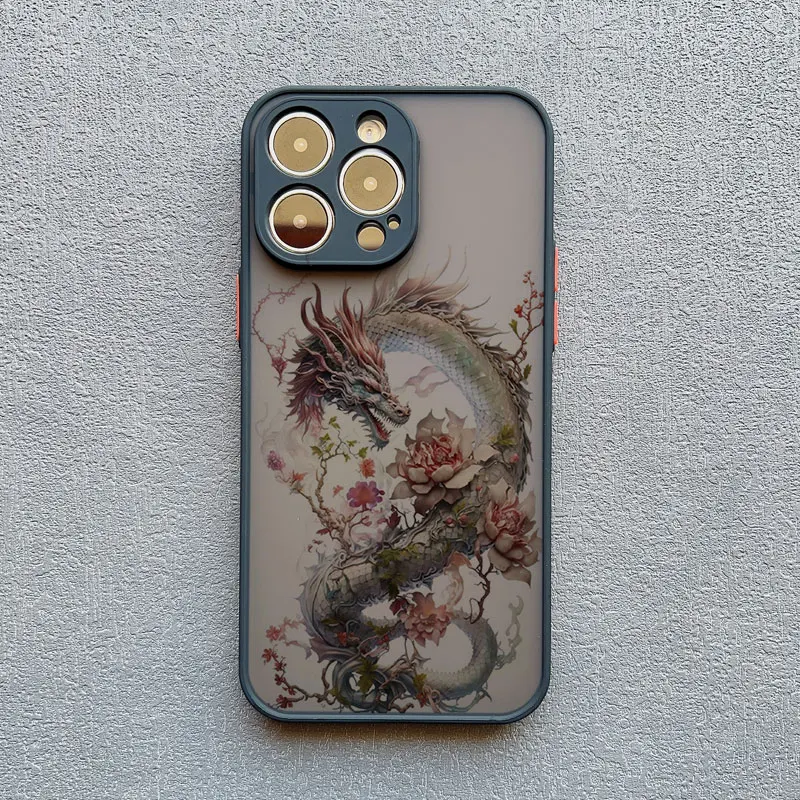 Vintage Dragon Totem Shockproof Phone Case