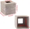 Rattan Nordic Square Tissue Boxes Storage Napkin Holder Paper Case Organizer Ornament Craft Desktop Tissue Holder Tissue Box 6