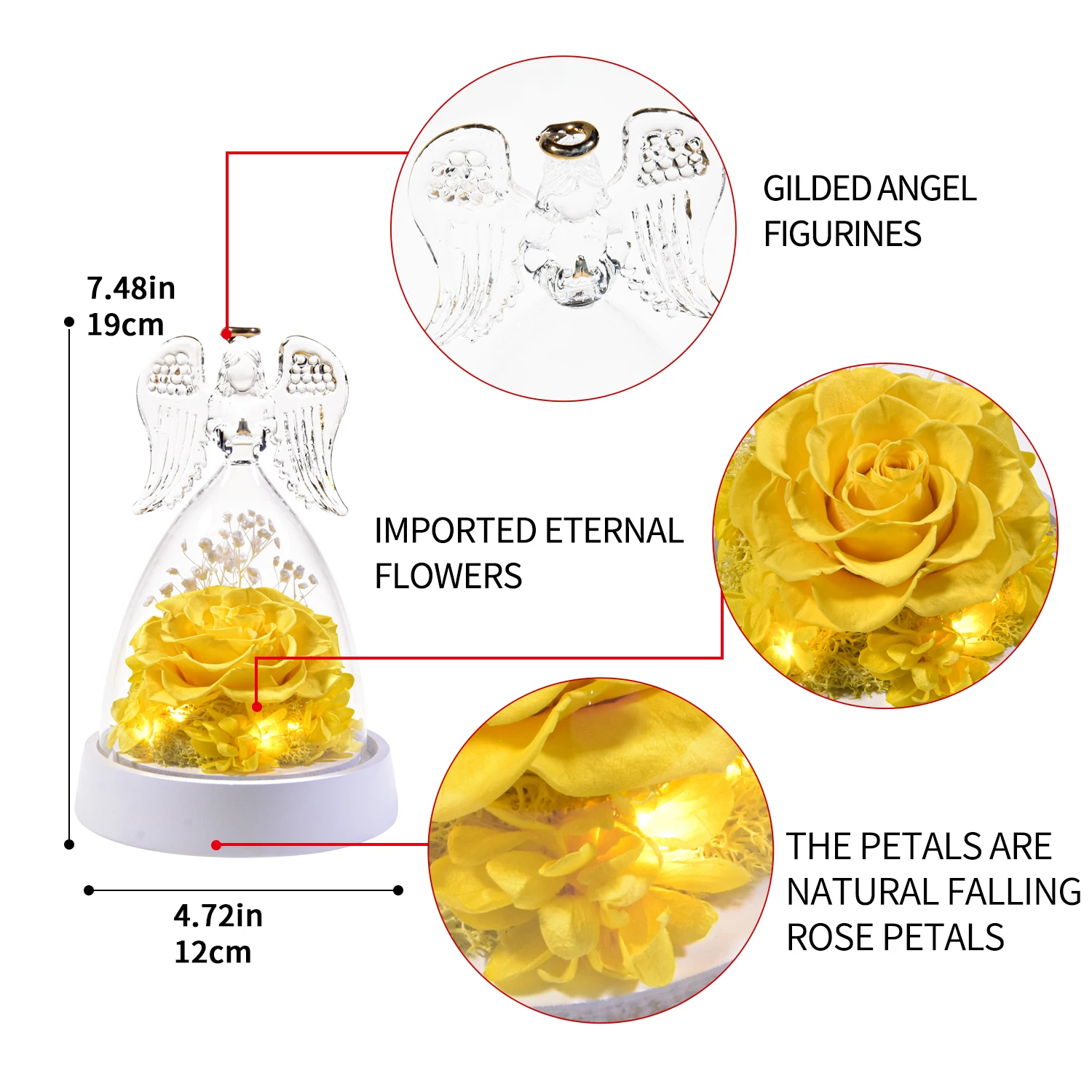 Regalo Donne: 24 Rose Artificiali Arcobaleno In Vetro Colorato - Fiori Eterni Per Compleanno, Festa Della Mamma O Anniversario - 2