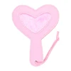 19cm Heart Shape Mini Paddle Riding Crops Flogger Horsewhips Spikes Leather Spanking Paddle Slapper Dressage Whips 2