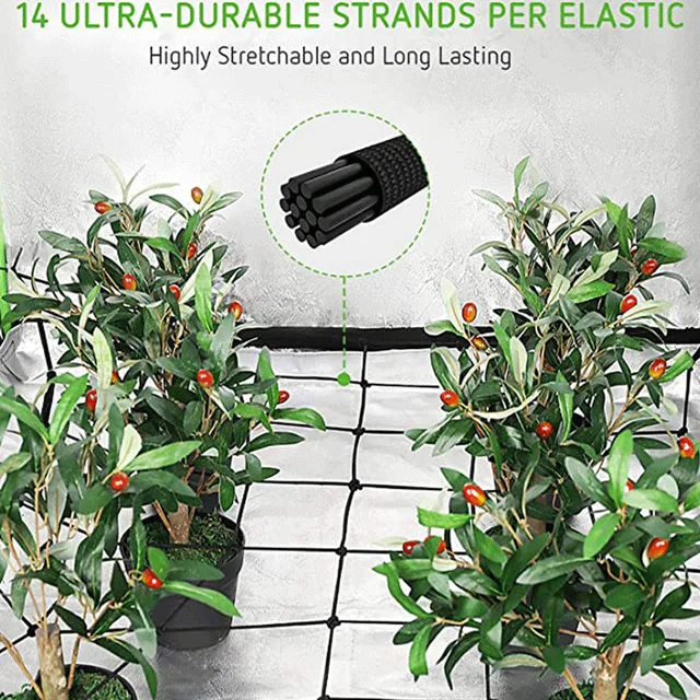 Kerti Művészeti Hálózat Ültetés Sátra Kertészeti Virág, Fű Gyümölcs És Zöldségnövekedési Sátorháló A Gyümölcsök Támogatására Szolgált - Image 2