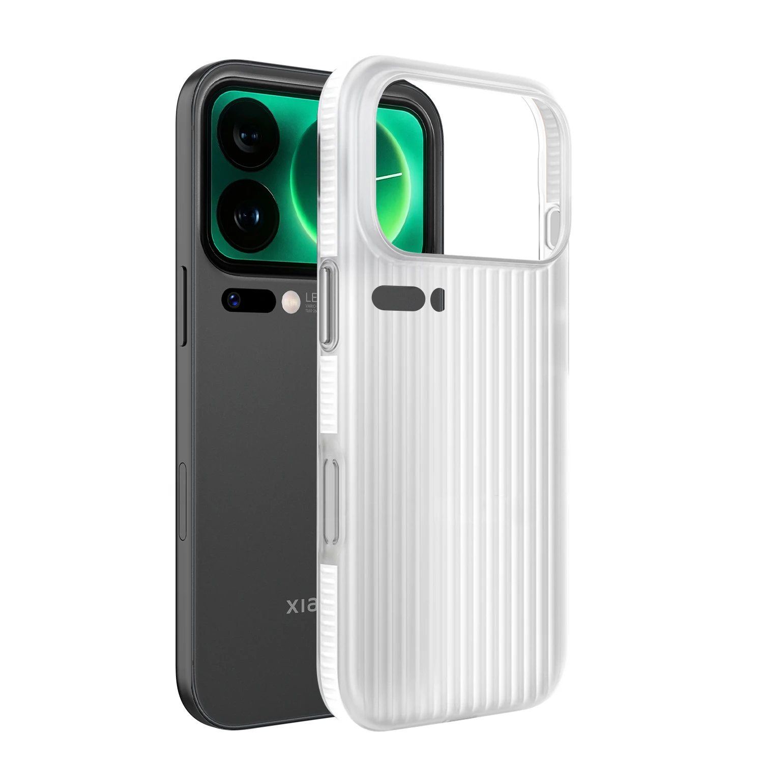 Luxury Grating Magsafe PC Back Phone Case with Skin-Friendly Feel and Wireless Charging Compatibility