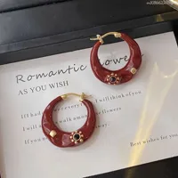 Retro Colorful Dripping Oil Enamel Geometric Metal Circle Round Hoop Earrings for Women Girls Party Travel Jewelry Korean Style - Image 4