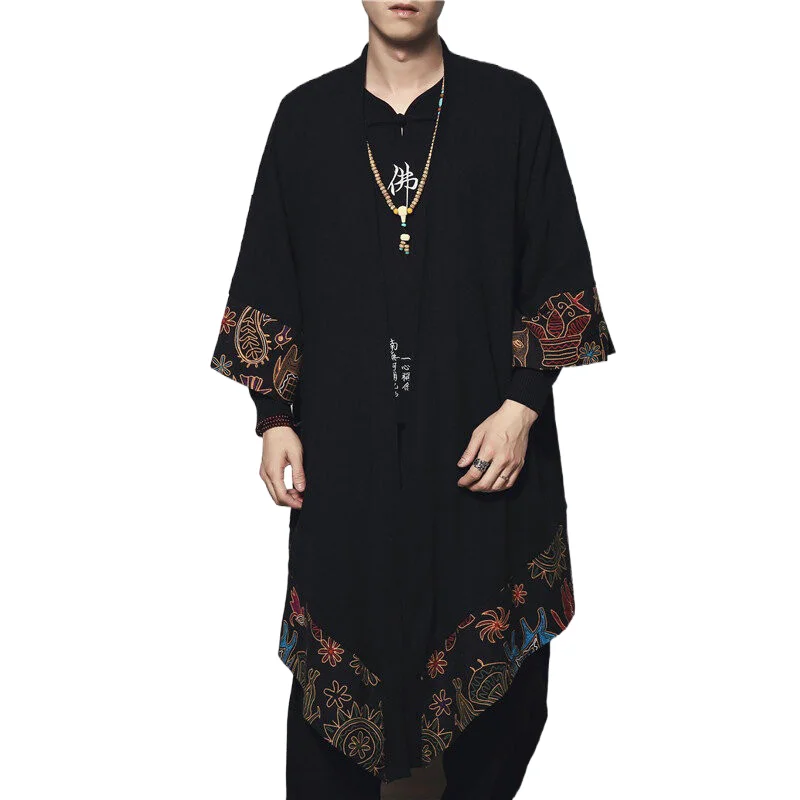 Japanese Kimono Japanese Kimono Cardigan Japanese Kimono Shirt Kimono Cardigan Men Haori Yukata Male Samurai Costume Clothing Kimono Jacket Mens Shirt Yukata Haori Jacket