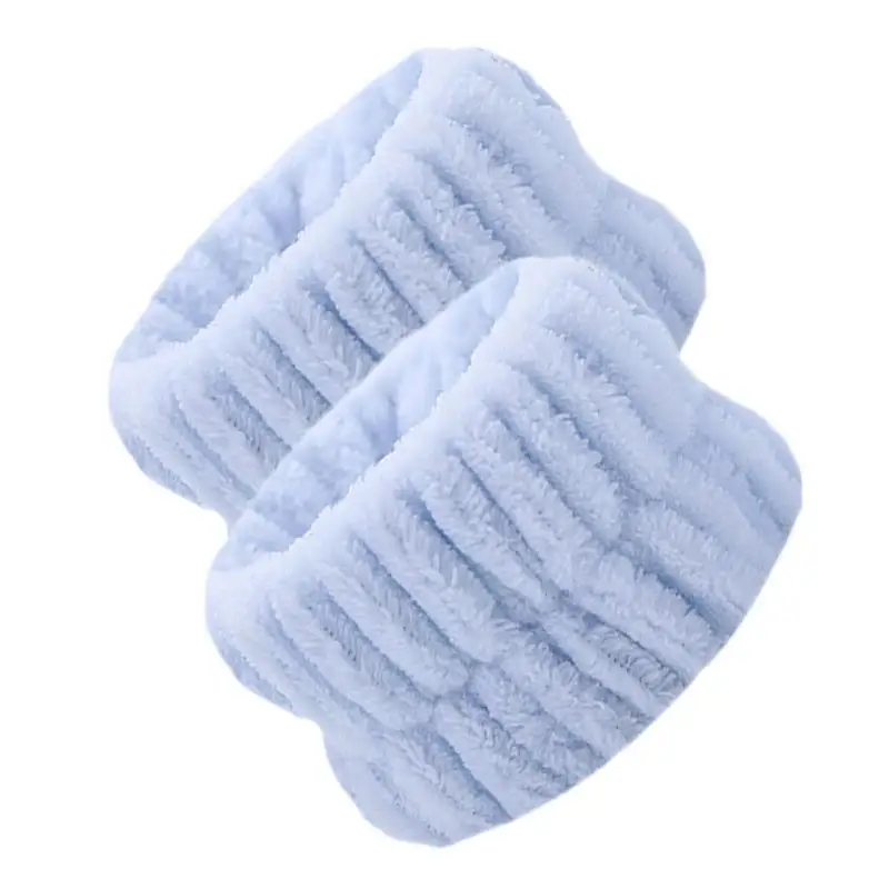 

2Pcs Wrist Washband Microfiber Wrist Wash Towel Band Wristband For Wash Face Absorbent Wrist Sweatband Womens All-match Headband