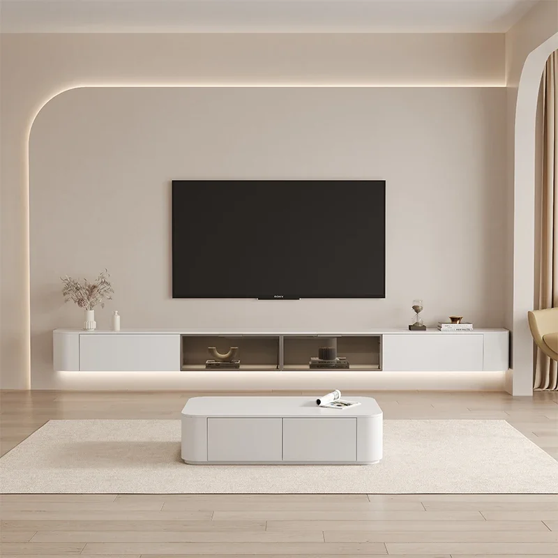 

Modern Simple Home Furniture Hanging TV Cabinet And Coffee Table For Living Room In Small Apartment