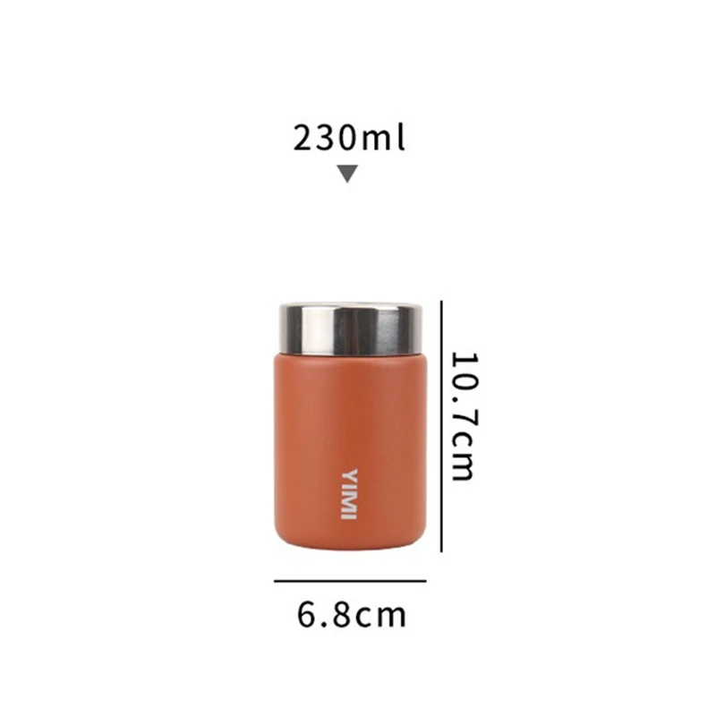 1pc 230ml Mini Stainless Steel 316 Thermos Mug Leak-proof Lightweight Portable Pocket Vacuum Coffee Tea Thermal  Tumbler