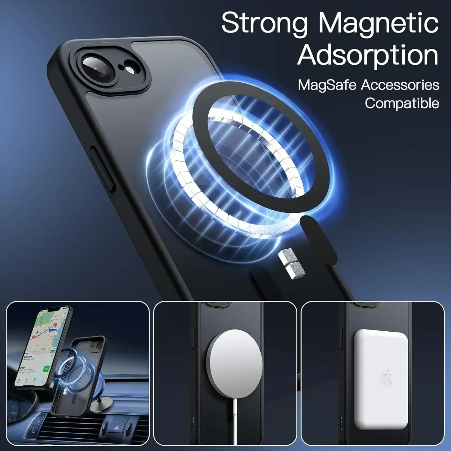Luxury Matte Translucent Magnetic Shockproof Cover For Iphone 17 Pro Max 16 15 14 13 12 Pro Max Plus 17 Air 16e Case 4