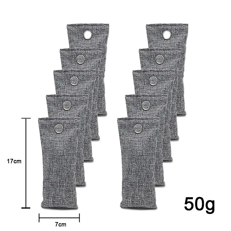 Natural Bamboo Charcoal Air Purifying Bags - Odor Eliminator & Dehumidifier