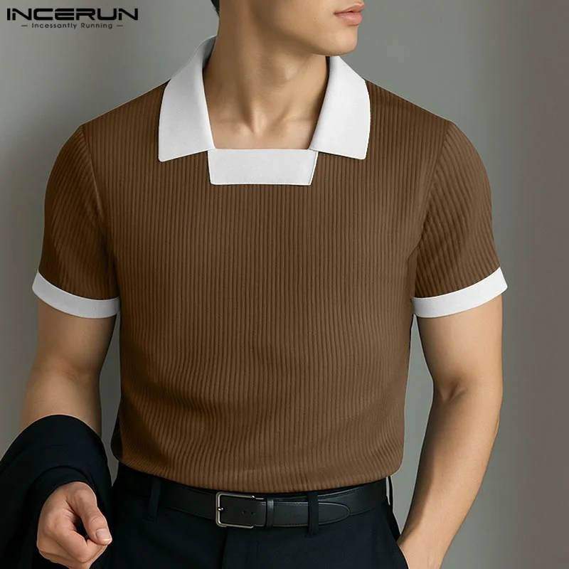 T-Shirt D'été Décontracté À Manches Courtes Pour Homme Avec Boutons Et