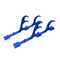 2 ชิ้นกลางแจ้งไม้แขวนเสื้อสระว่ายน้ำตะขอติดพลาสติกยืดไสลด์ผู้ถือก้านพร้อมสกรูสำหรับแปรงสุทธิท่อสวน 3