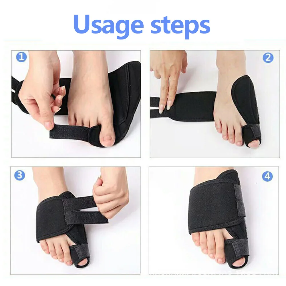 2Pcs Soft Bunion Corrector Toe Separator Brace Hallux Valgus Pain Relief Foot Pain Relief Foot Care Pedicure Orthotics Tools