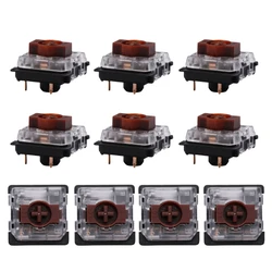 10PCS KS - 27 Ultra - Slim Low Profile Switch Set in Red, Blue, and Brown (BN)