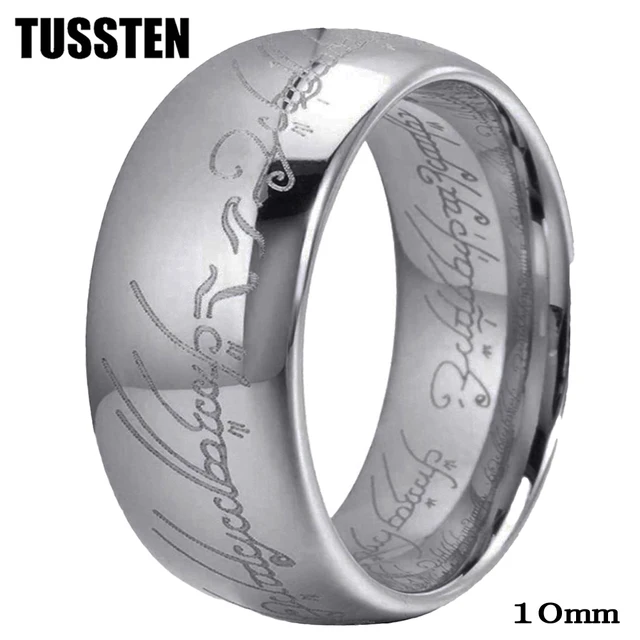 TUSSTEN-Alliance en Tungstène pour Homme et Femme, Bague Gravure Laser, Poli Bombé, Grande Fabrication, Coupe Confortable, Livraison Directe, 10mm