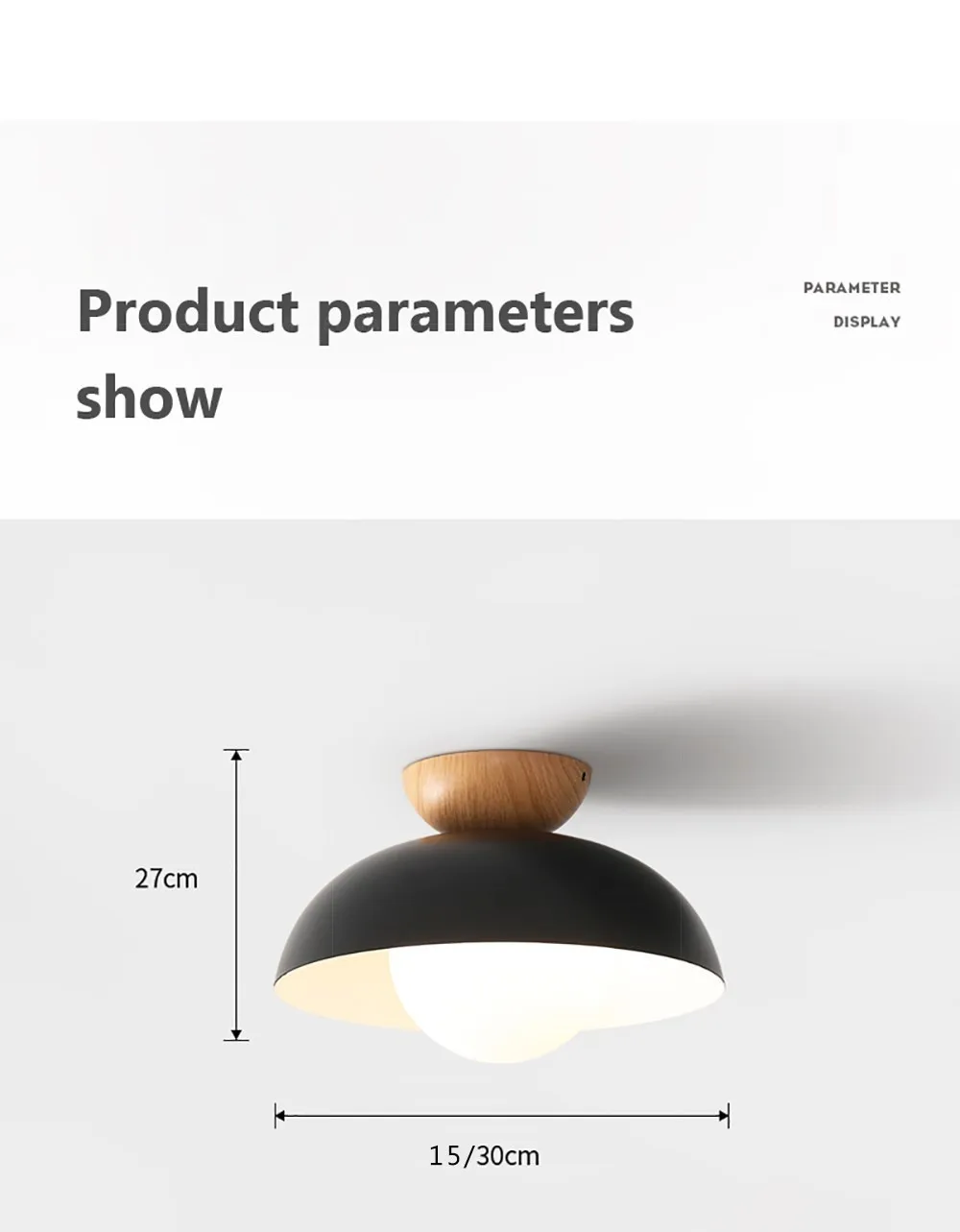 Nordic Wooden Led Ceiling Light