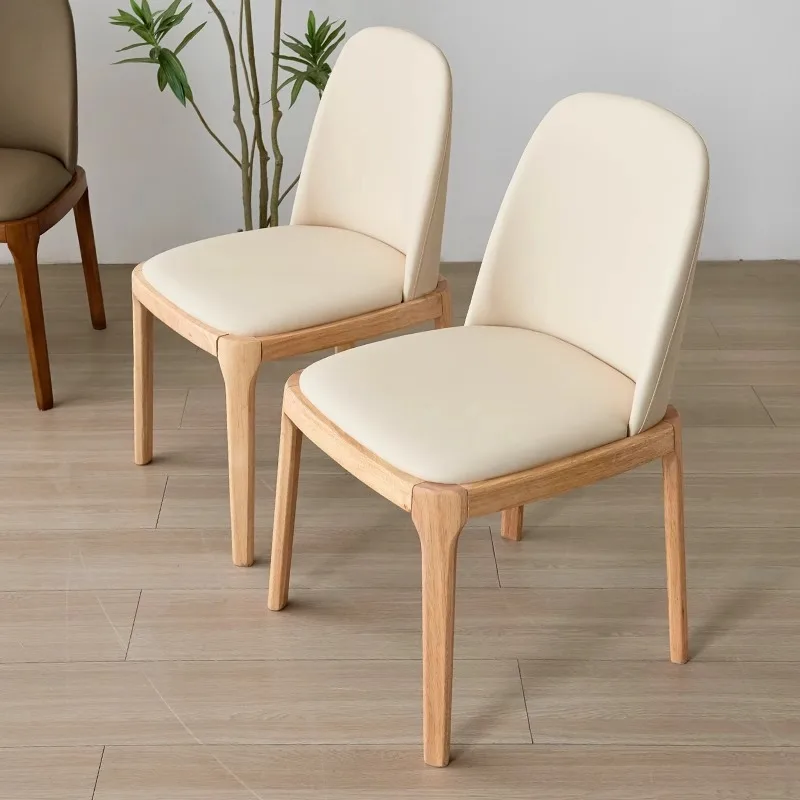 Solid wood dining chairs for home use Nordic minimalist hotels, negotiation chairs hotels homestays natural wood style leisure