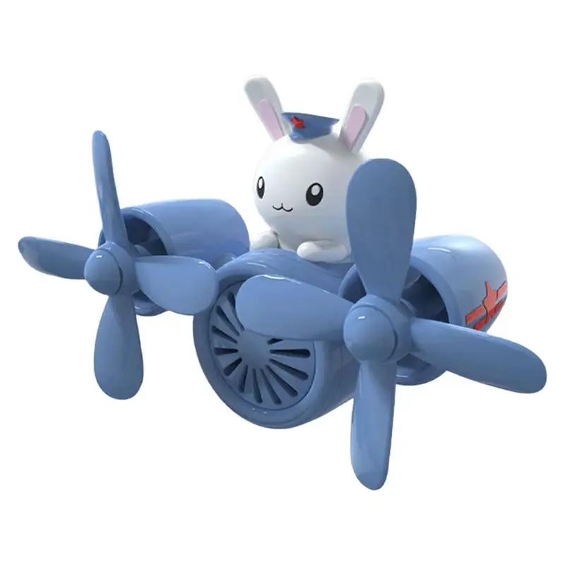 Car Air Fresheners Auto Air Outlet Vent Aromatherapy Ornament Cute Animal Pilot Car Diffuser Rotating Propeller Auto Interior