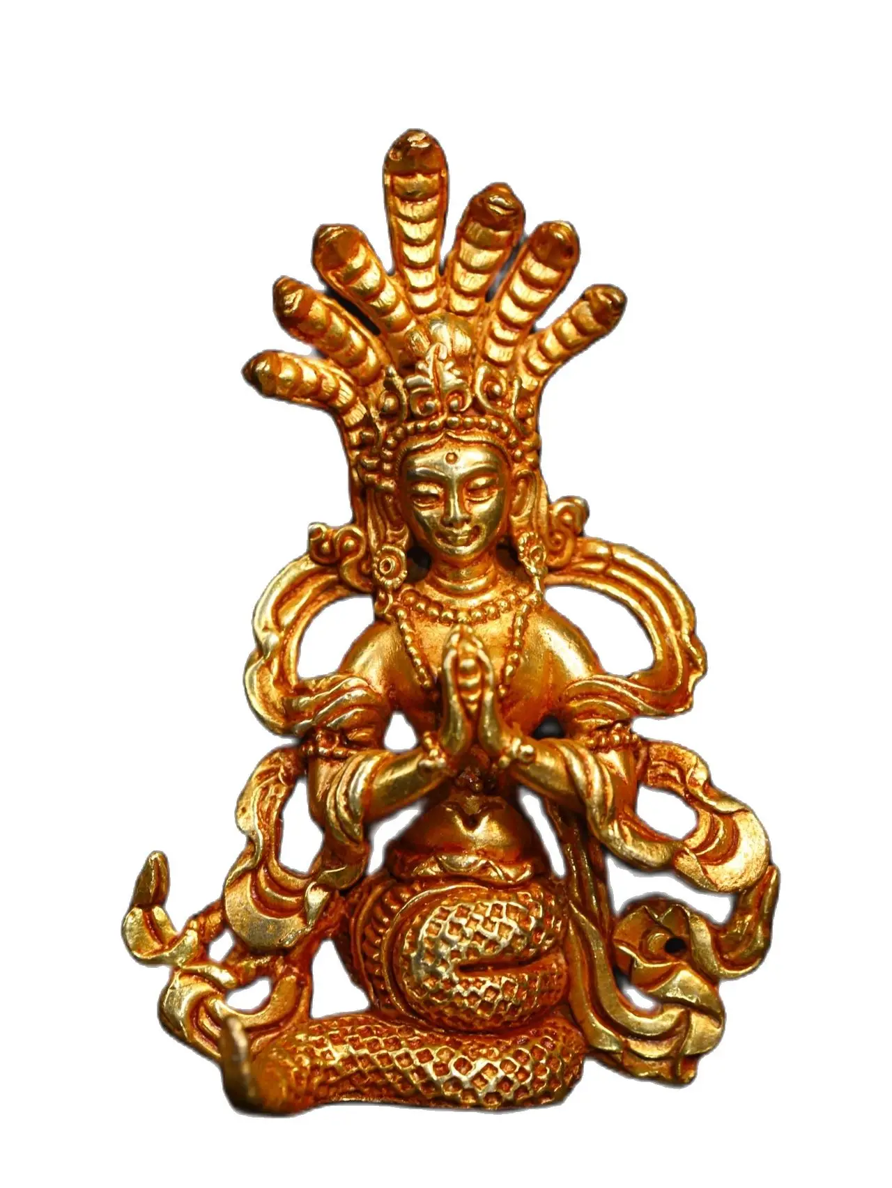 

Tibetan Buddhism Handmade Old Gilt Copper Buddha Statue,Home decoration Metal Crafts,Height 9CM,Width 6.2cm