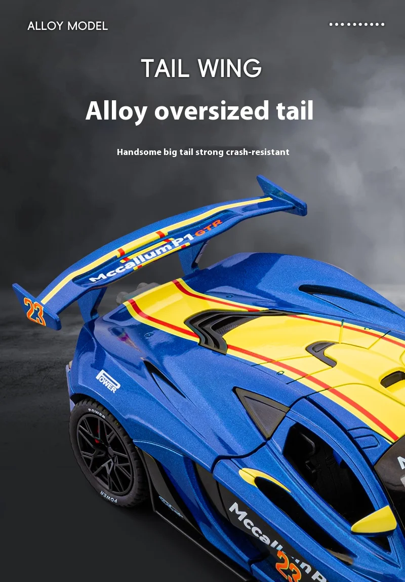 1:22 Mclaren P1 Gtr Supercar Alloy Metal Diecast Model Car Sound &Amp; Light