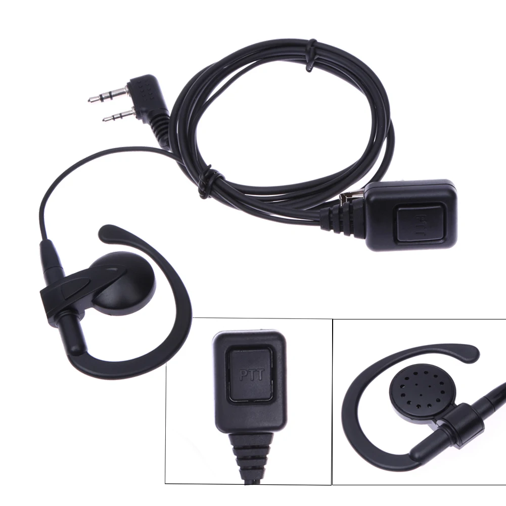 2 Pin Walkie Talkie Headset Multifunctional Walkie Talkie Earpiece Headset Accessories for Baofeng Kenwood Puxing Wouxun Radio