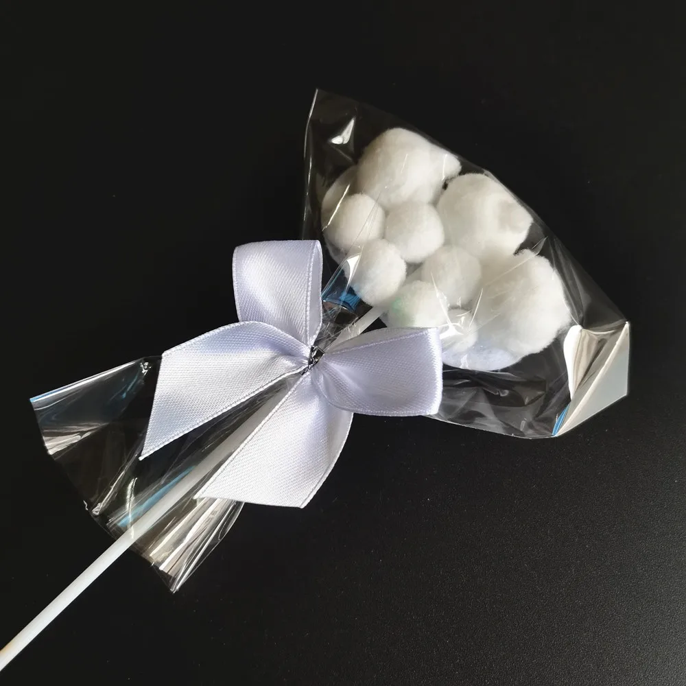Ribbon Bows 20/50PCS 6cm Satin Ribbon Bows For Crafts Gift Knot Packaging Party Wedding DIY Decoration Bows Bakery Packing Sealing Wire ribbon bows