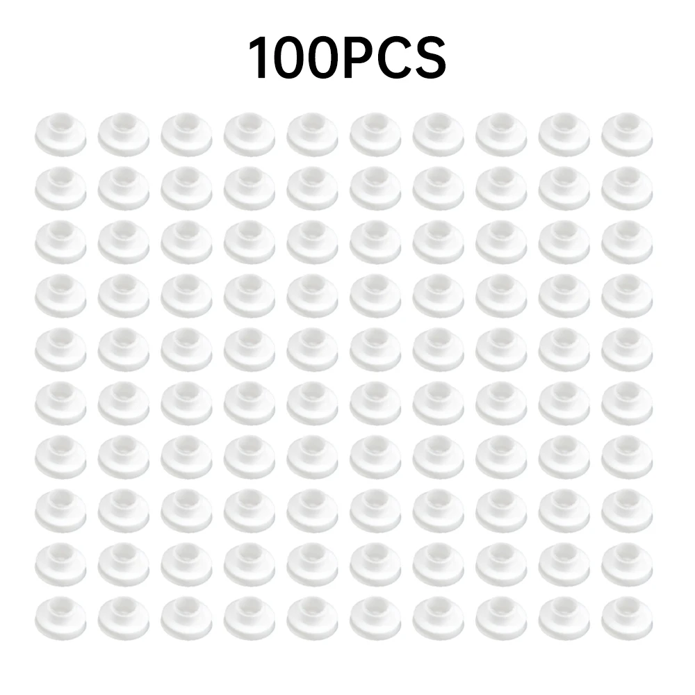 100개 TO-220 트랜지스터 플라스틱 절연 와셔 입자 100개 TO-220 절연 실리콘 패드 시트 스트립
