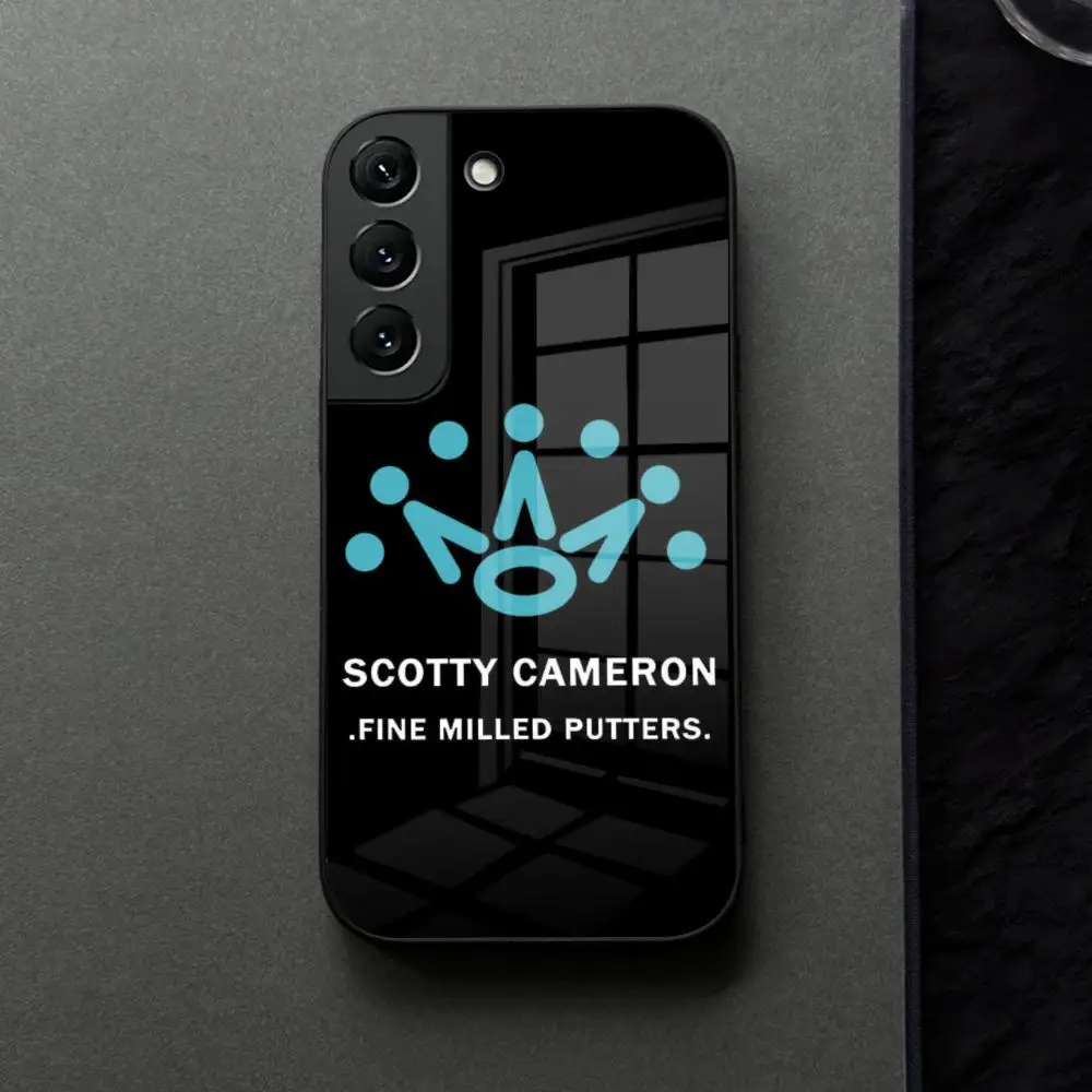 Black ScottyS Camerons Flag Glass Phone Case