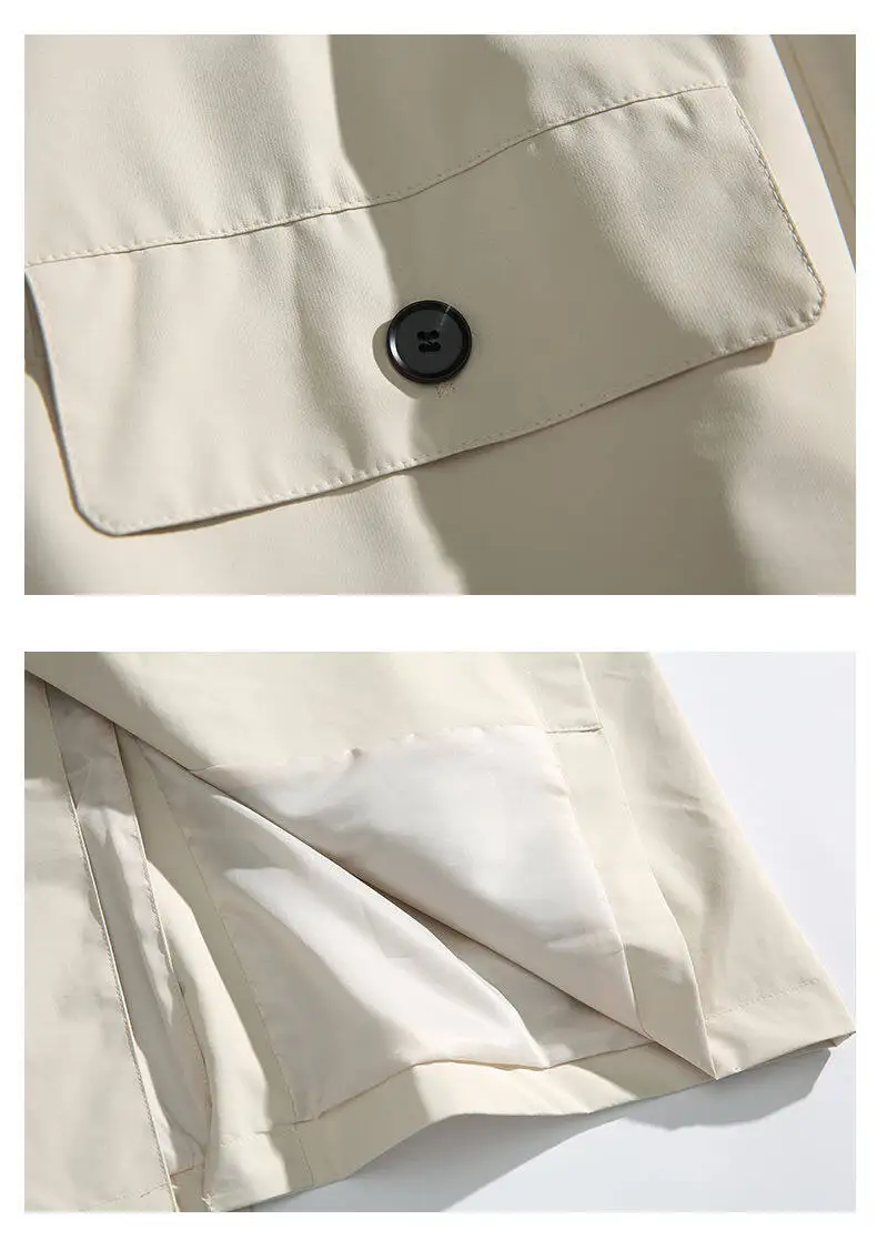Men Coat Japanese Korean Streetwear Fashion Loose Casual Vintage Long Trench Jacket Man Trenchcoat Outerwear