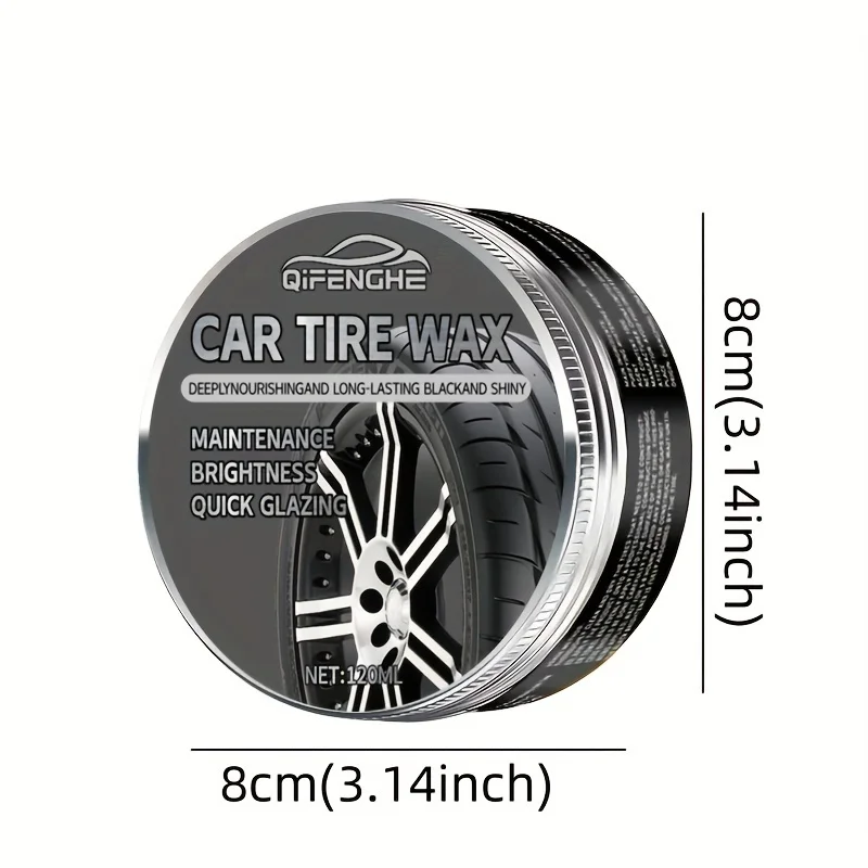 Car Tire Gloss Hub Refurbishment Gloss Restoration Gloss Auto Tire Brightener Tire Hub Cleaner Tire Protect Maintenance Wax 3